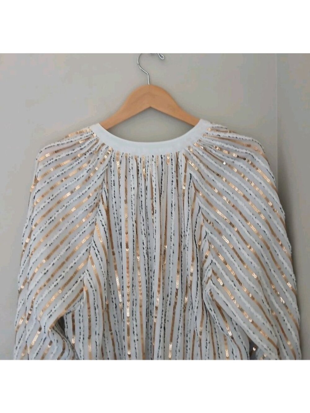 New Johnny Was Jade Eden Sequin Embellished Blouse - Picture 9 of 11